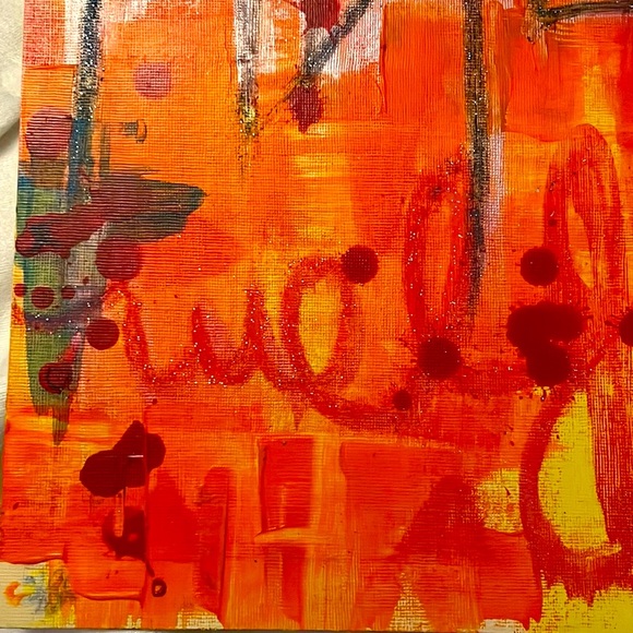 Unframed Original Contemporary Modern Acrylic Art On Canvas Paper Hustle & Flow - Picture 6 of 6